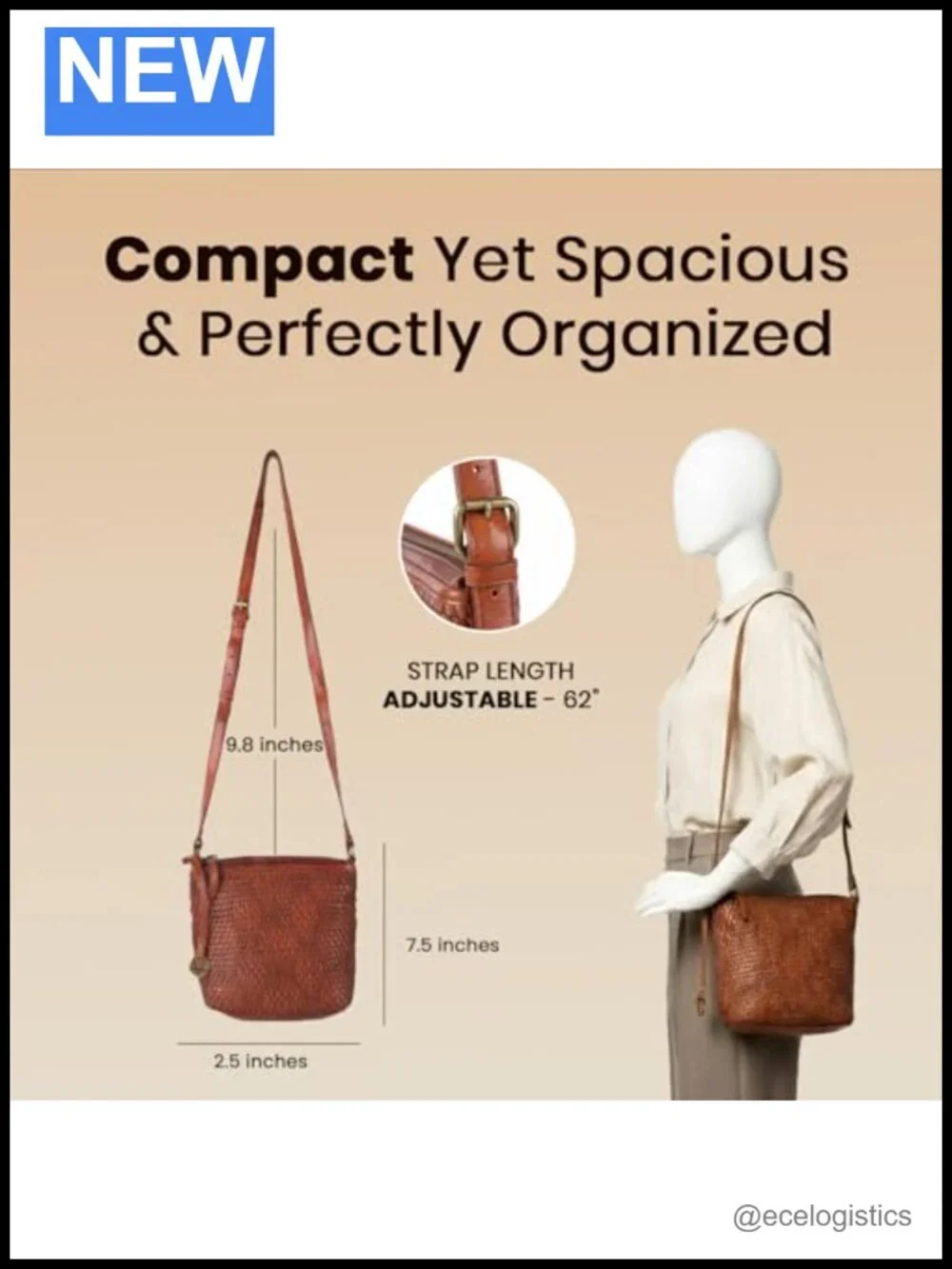 Genuine Leather Crossbody Sling Bag for Women Vintage